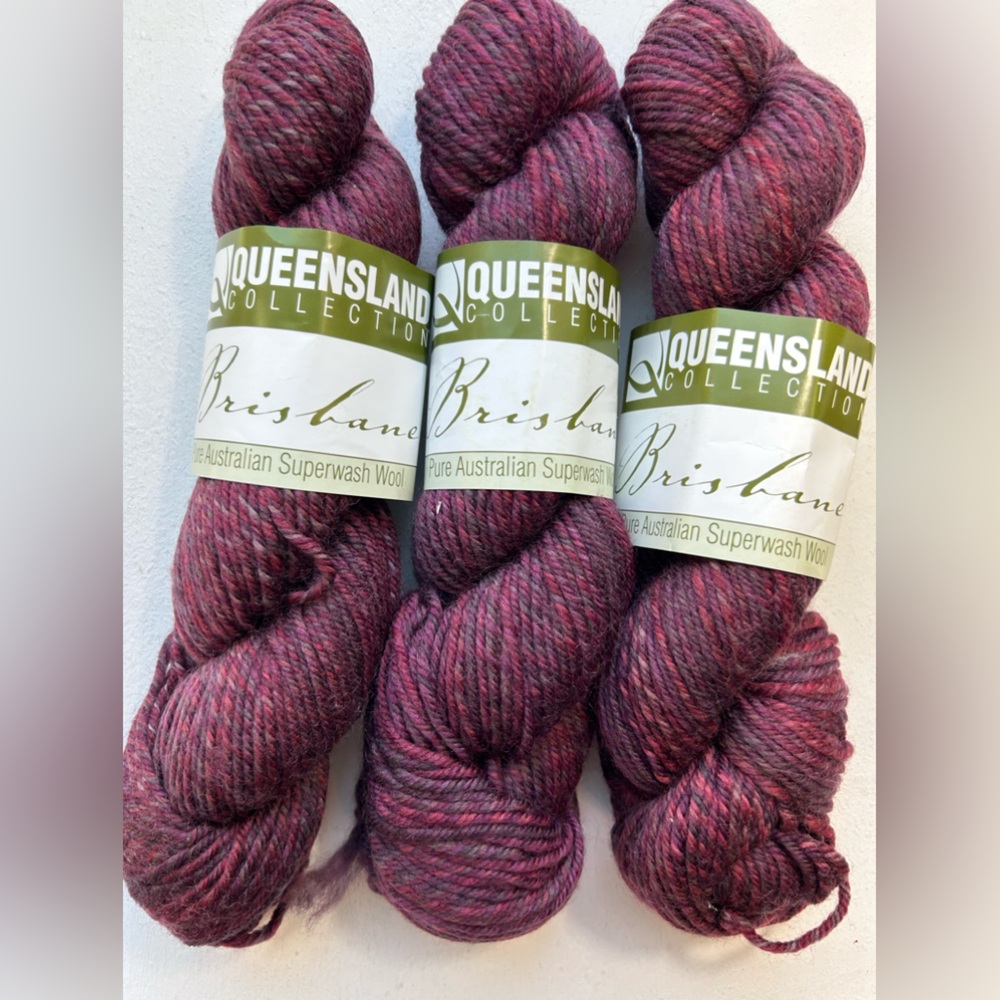 Queensland Collection Brisbane Pure Australian 100% wool Desert Rose lot of 3